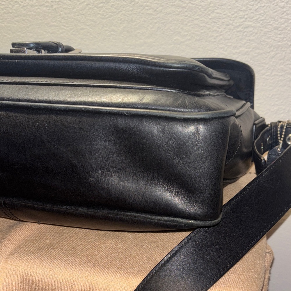 Coach Logan BLK Leather Large Business Portfolio Messenger Laptop #5238 - Picture 11 of 11